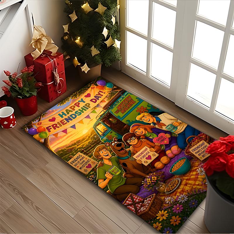[SCOOBY-DOO Printed Carpet] Non-slip Office Rug, Cozy Area Carprt for Living Room Use, Soft Home Sofa Chair Mat