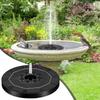 Фонтанный насос Солнечный фонтан для птиц Водяной насос с подсветкой 6 насадок Автоматический уличный фонтан для птиц Принадлежности для газона Патио Пруда