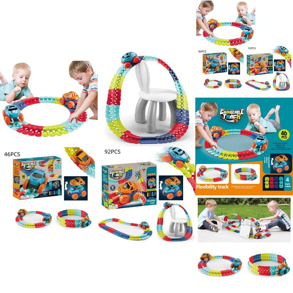 Magic Zero Gravity Car Track Play Set With Led Race Car And Glow In The Dark Rainbow Tracks Perfect Gift For Kids!