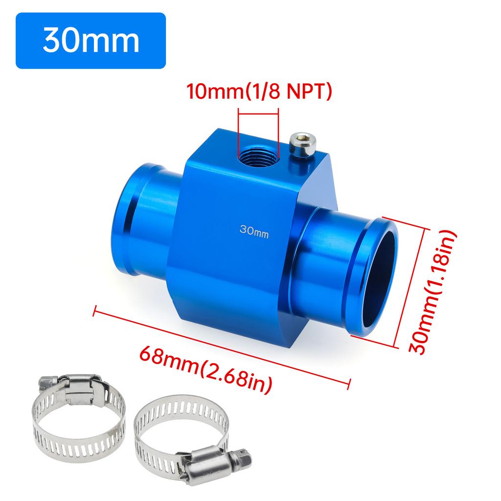 2 In 1 Horizotal Gauge Universal Truck Car Digital Water Temperature Gauge+Voltage Set Meter with 10mm Sensor 12/24V For Car