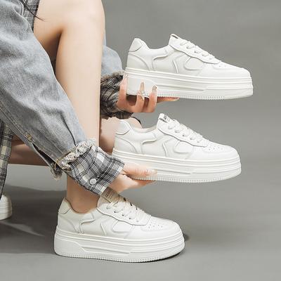 Платформенные белые женские универсальные весенне-осенние маффины 2025 лето новая популярная интернет-знаменитость заказы резко растут повседневные спортивные туфли