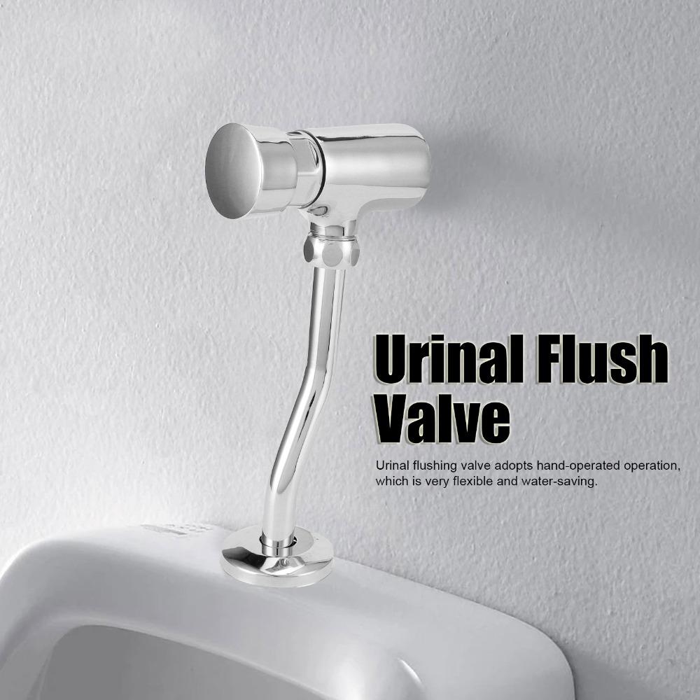 Copper Flushometer Set Wall Mounted Manual Flush Valve Water Saving Flushing Tool Office Building