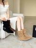 Autumn and winter new pointed wedge temperament thin French fashion sexy beautiful short boots
