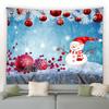 Christmas Tree Tapestry  Snowman New Year Background Wall Hanging Decoration Fireplace Stockings Gifts Hanging Cloth