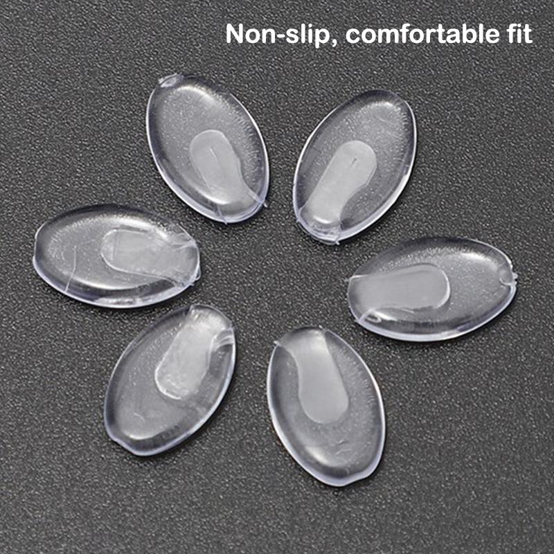 10 пар, прозрачные овальные кронштейны для очков с воздушной камерой, носовые упоры из ПВХ, кронштейн для очков, противоскользящие солнцезащитные очки, аксессуары для очков