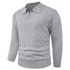 Autumn and Winter Polo Collar Knit Men's Jacket Loose Inner Base Top