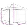 VidaXL Tente de réception pliable escamotable avec 4 parois latérales, tente, tente à auvent, auvent de gazebo 4004933