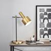 Современная золотая креативная настольная лампа в стиле ар-деко, стеклянная настольная лампа для кабинета/тумбочки, освещение E27, молочный круглый абажур, стол ZM109