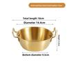 Круглая корзина для закусок из нержавеющей стали 304, корейская двуручная тарелка для жареных куриных наггетсов и картофеля фри, позолоченная чаша для рисового вина, креативная чаша для закусок