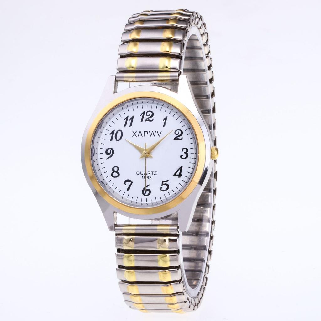 Trendy Unisex Fashion Watch New Quartz Couple Casual Watches Elastic Large Dial