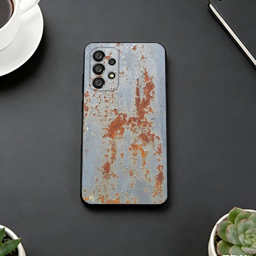 Ретро-индустриальный стиль, R-ржавый чехол для телефона для Samsung S25, S24, S21, S22, S23, S30, Ultra, S20, Plus, Fe, Lite, Note, 10, Черный чехол