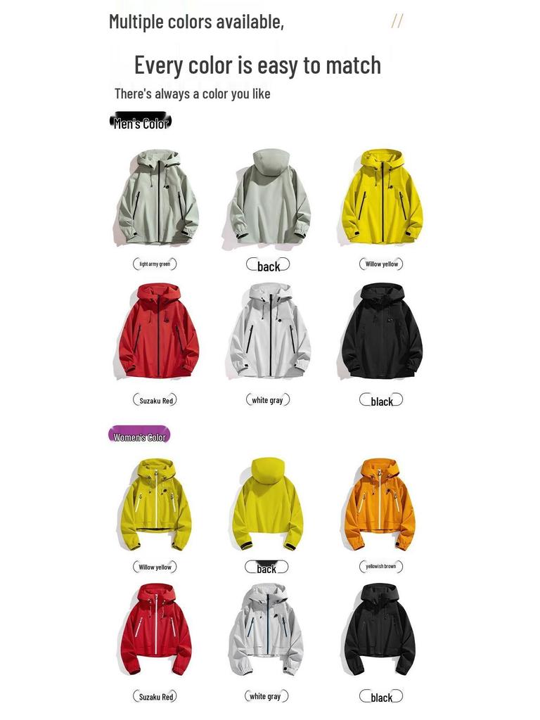 Женская ветрозащитная куртка Woodpecker - Весна/Осень 2025, Водонепроницаемая, в уличном альпинистском стиле, для пар.