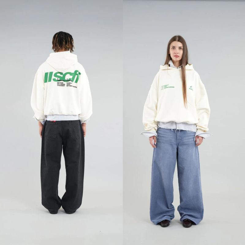 Unisex Trendy Loose-Fit American Letter Hoodie