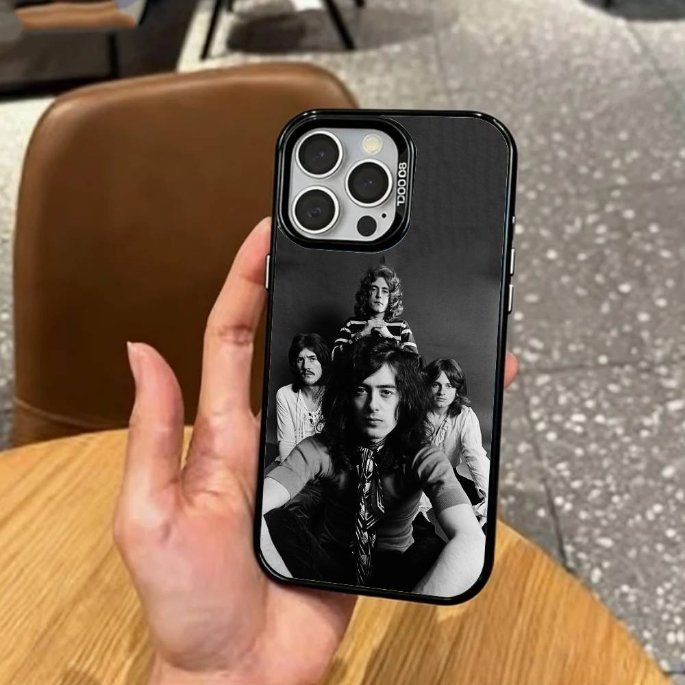 Крутой чехол для телефона Z-Zeppelin L-Led для iPhone 17, 16, 15, 14, 13, 12, 11 Plus, Pro Max, цветной, посеребренная внутренняя крышка