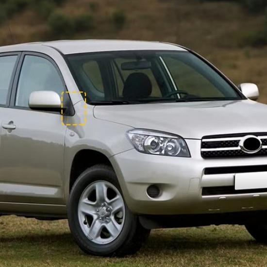 2x Для TOYOTA Для RAV4 09-12 Черная пластиковая накладка на уголок зеркала EKK