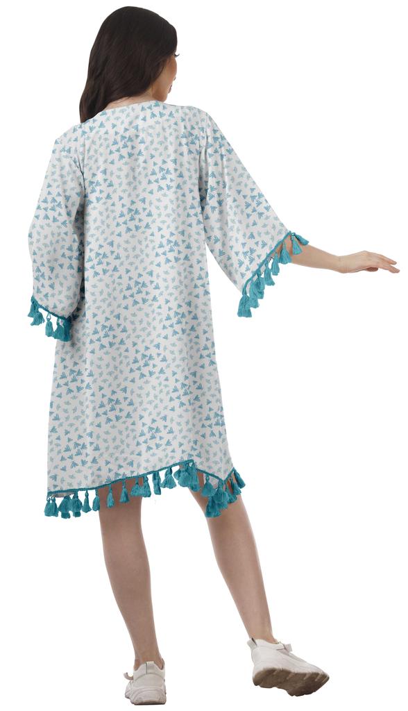 Moomaya Пляжная накидка из жоржета с открытыми плечами и принтом 3-4