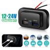 3.1A PD QC3.0 Автомобильное зарядное устройство, быстрая зарядка, двойная USB-розетка для зарядного устройства, панель, адаптер питания 12/24 В для грузовика, кемпера, каравана, аксессуары