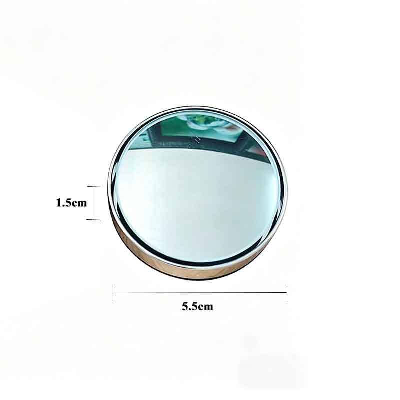 2Pcs 360° Rotatable Convex Blind Spot Mirror Round Frame Wide Angle Clear Rearview Mirror Car Safety Driving Accessories