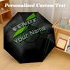 Fendt Automatic 8‑ribs Umbrella, Custom Name Text Personalized Folding Umbrella Rain Sun Gift