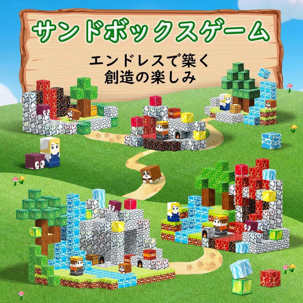 POPERFUN 150 шт. Магнитные строительные блоки, Игрушка в стиле Minecraft, Magformers, Развивающая игрушка, 3D-пазл, Сделай сам, Подарок на день рождения, Рождественский подарок для