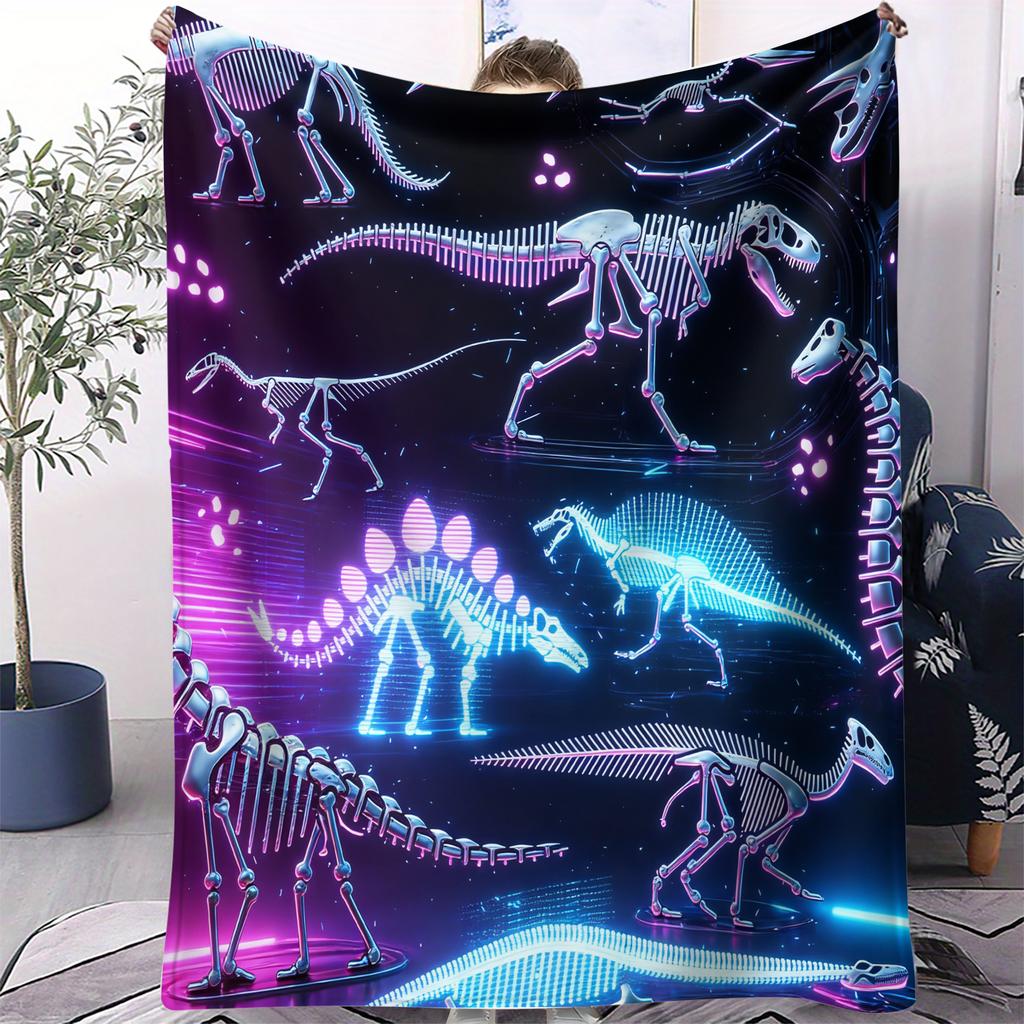 T-Rex Approved Cuddles Print Blanket Warm Comfortable Flannel Blanket Suitable for Bedrooms,Sofas, Beds,Chairs