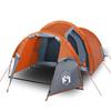 VidaXL Tente de Camping Tunnel 3 Personnes, Tente d'Ombrage avec Sac de Transport, Auvent de Camping, Abri de Jardin, Orange 94392