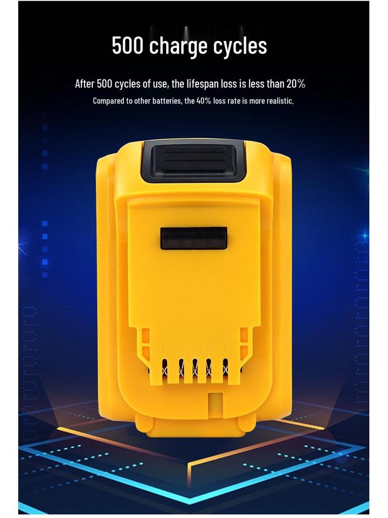 Высокоемкий литий-ионный аккумуляторный блок Dewalt 18В/20В для электроинструментов