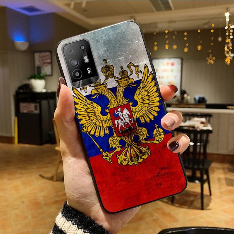 Чехол для телефона с гербом российского флага для OPPO A54 A74 A94 A53S A9 A5 A15 A16 A91 A96 A76 Reno8 8Pro Reno2 Z