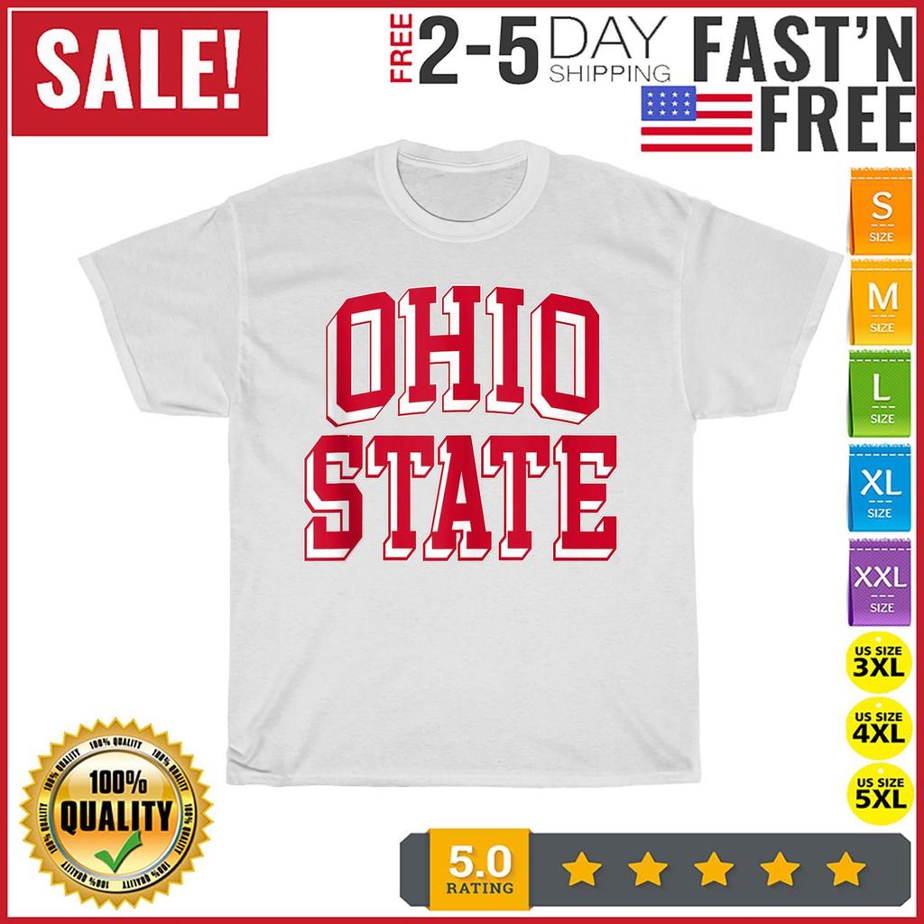 Ohio State Buckeyes Vintage Block Officially Licensed Vintage T Shirt Mens Womens Tees Top Men Women