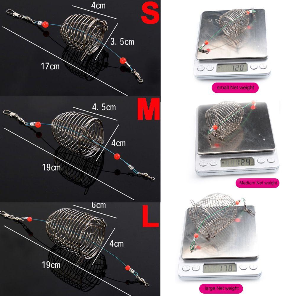 Small Holder Fish Bait Tackle Accessory Bait Basket Lure Cages Fishing Feeder Fishing Bait Cage