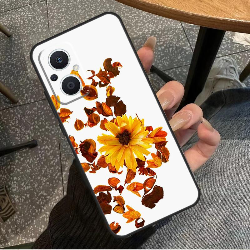 Flowers Pressed Case For OPPO Reno 7 8 10 Pro 8T 2Z 4Z 5Z 6 Lite OPPO Find X6 Pro X2 X5 Lite X3 Neo Cover