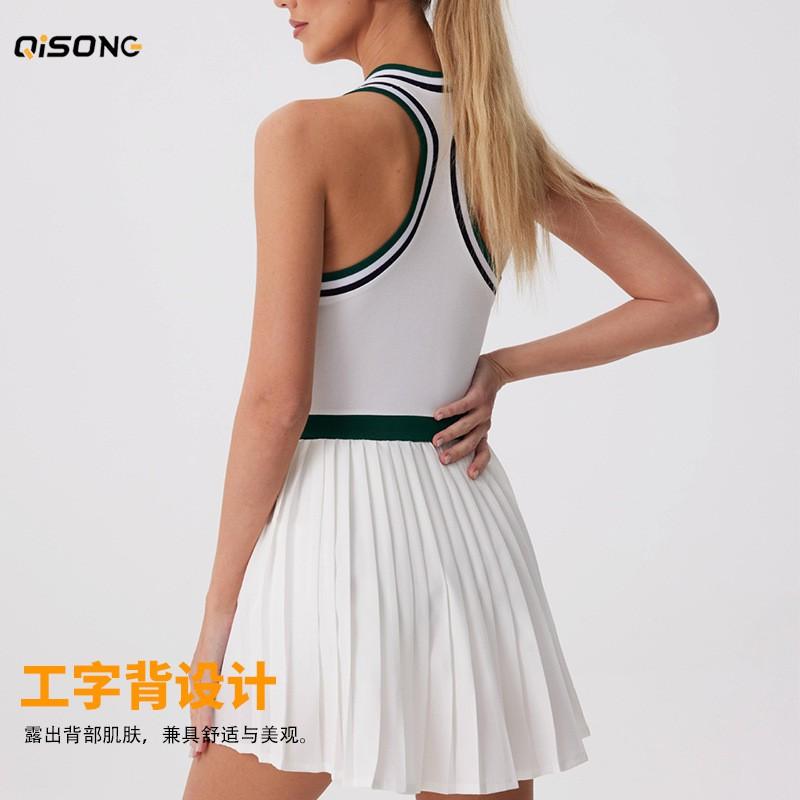 Womens High-Waisted Sport Skirt With Zipper Detail Breathable Athletic Skort Tennis Golf Badminton Running Fitness