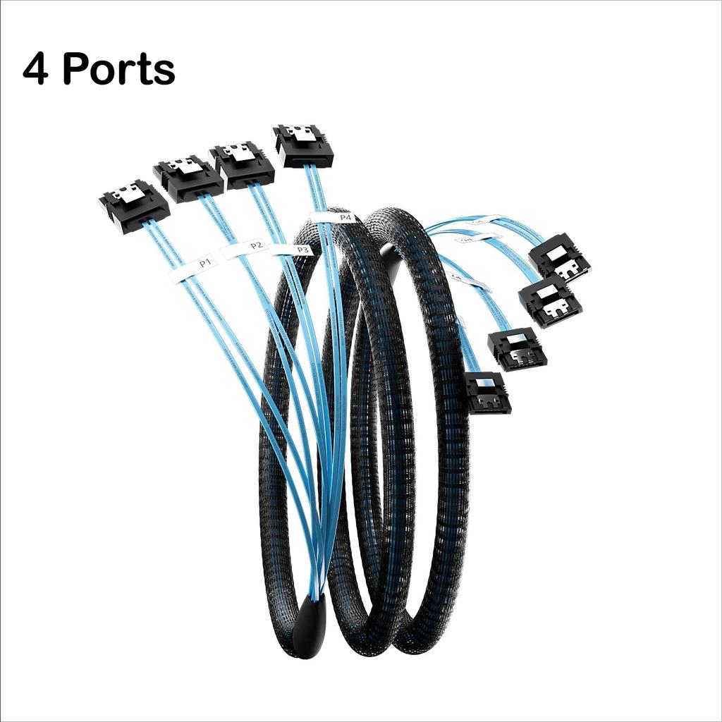 Sata To Sata Cable 4/6/8 Ports/Set SATA 3.0 Date Cable 7 Pin to 7 Pin Sas Cord 12Gbps HDD Cable For Server NAS PC