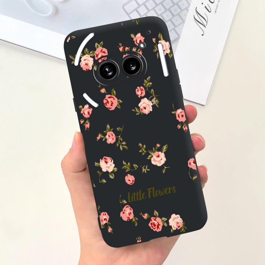 Ни за что Телефон (2а) (2) Черный силиконовый защитный чехол для Nothing Phone2 Phone 2a Милые мультяшные мягкие чехлы