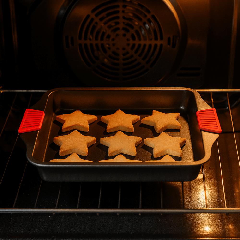 Silicone Dual-Ear Handle Roasting Pan Non-Stick Baking Sheet Cookies Baking Pan Oven