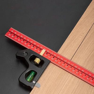 Для любителей DIY Угловая линейка Деревянный маркер Легко хранить Эффективная Перемещаемая канавка для шкалы Расположение шкалы
