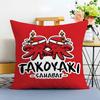 Cartoon Japanese Takoyaki Food Pillow Case Printed Brushed Fleece Pillow Baby Skin-Touch Eco-Friendly Dye-Sublimat
