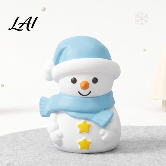 Cute Holiday Decorations for Micro Landscape Christmas Vinyl Figurines Santa Claus Snowman Reindeer Mini Statue Small Cake Toppers Desktop