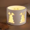 Easter Rabbit Hollow Candlestick Mold Silicone Resin Casting Molds DIY Candle Holder  Home Decor