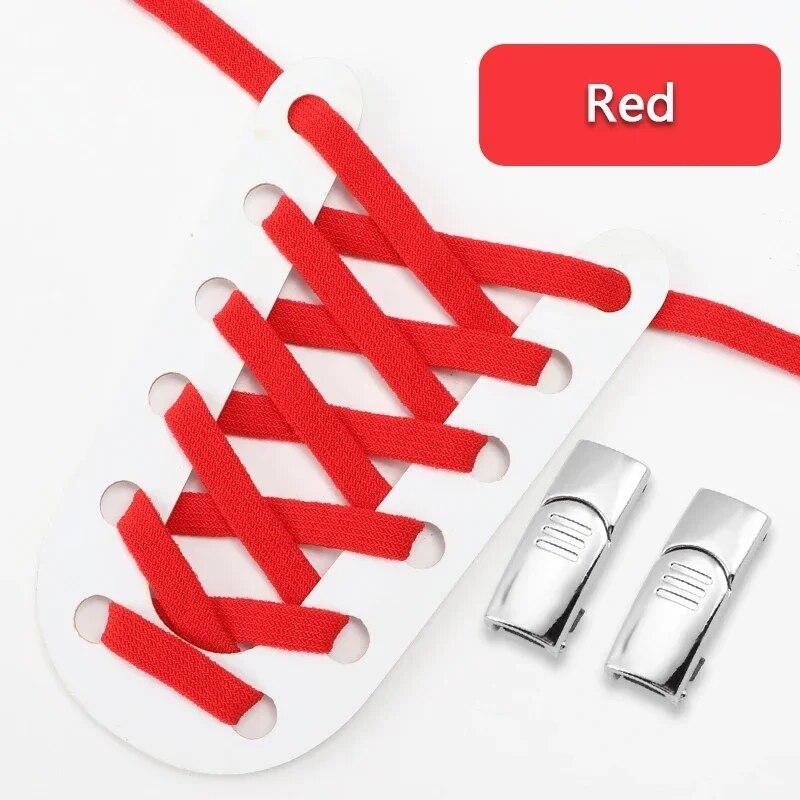 1Pair Magnetic Elastic Laces Sneakers Shoelaces Lock No Tie Shoe Laces Without Ties Double-layer Kids Adult Shoes Accessories
