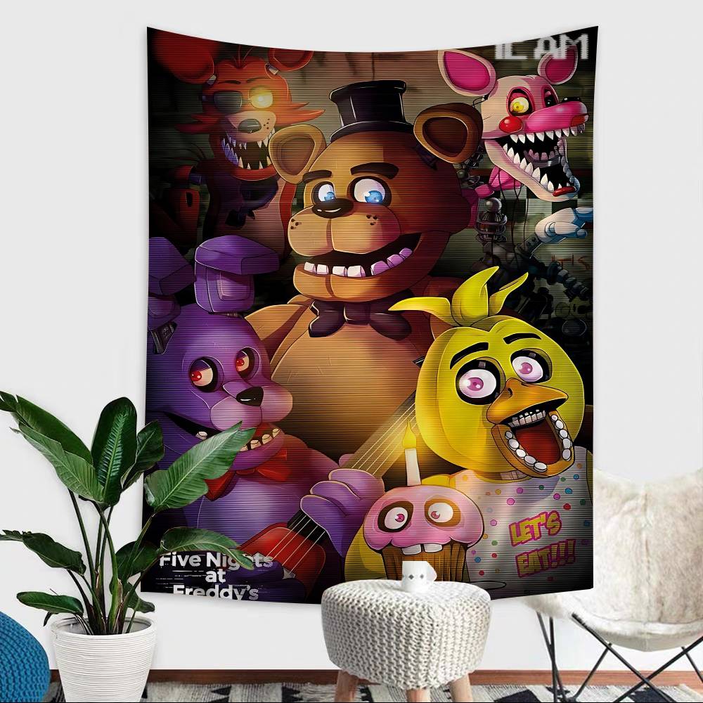 FFNAF FivenightsAtFreddys Anime Tapestry Art Science Fiction Room Home Decor Wall Art Decor