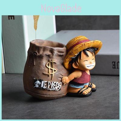 Подставка для ручек из смолы с персонажем Monkey D. Luffy из One Piece, в мультяшном стиле, для выпускного и в качестве подарка
