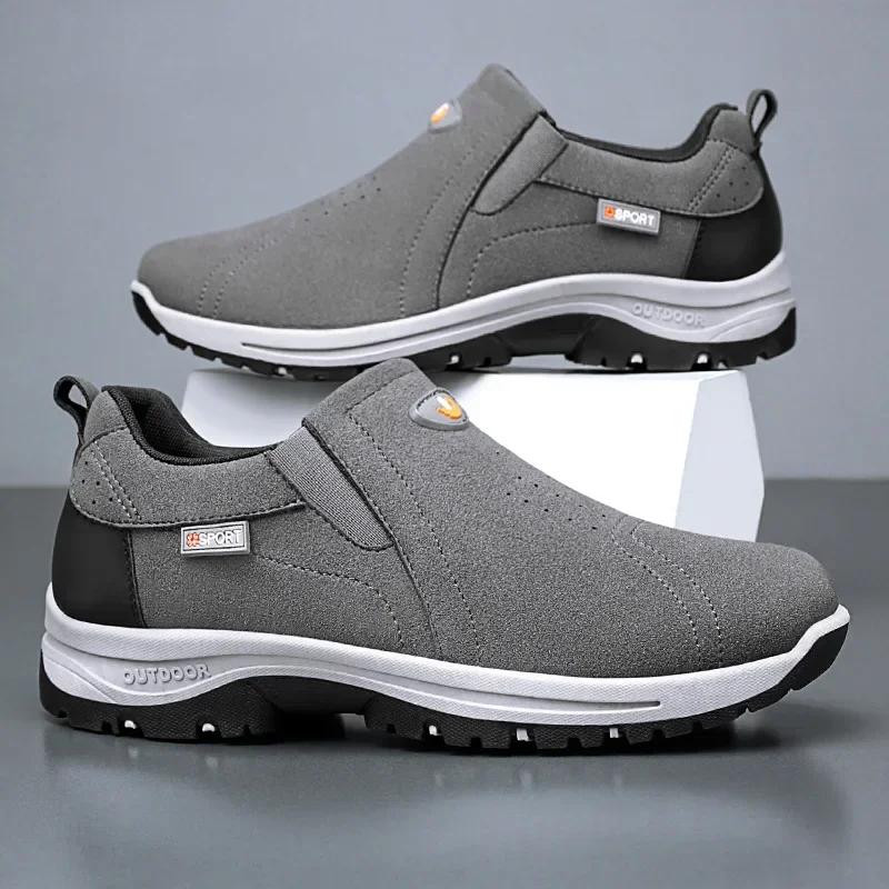 Fashion Large Size Men's Shoes 2025 Spring New Versatile Sports Running Shoes Soft Soled Korean Version Casual Hiking Shoes 40-46
