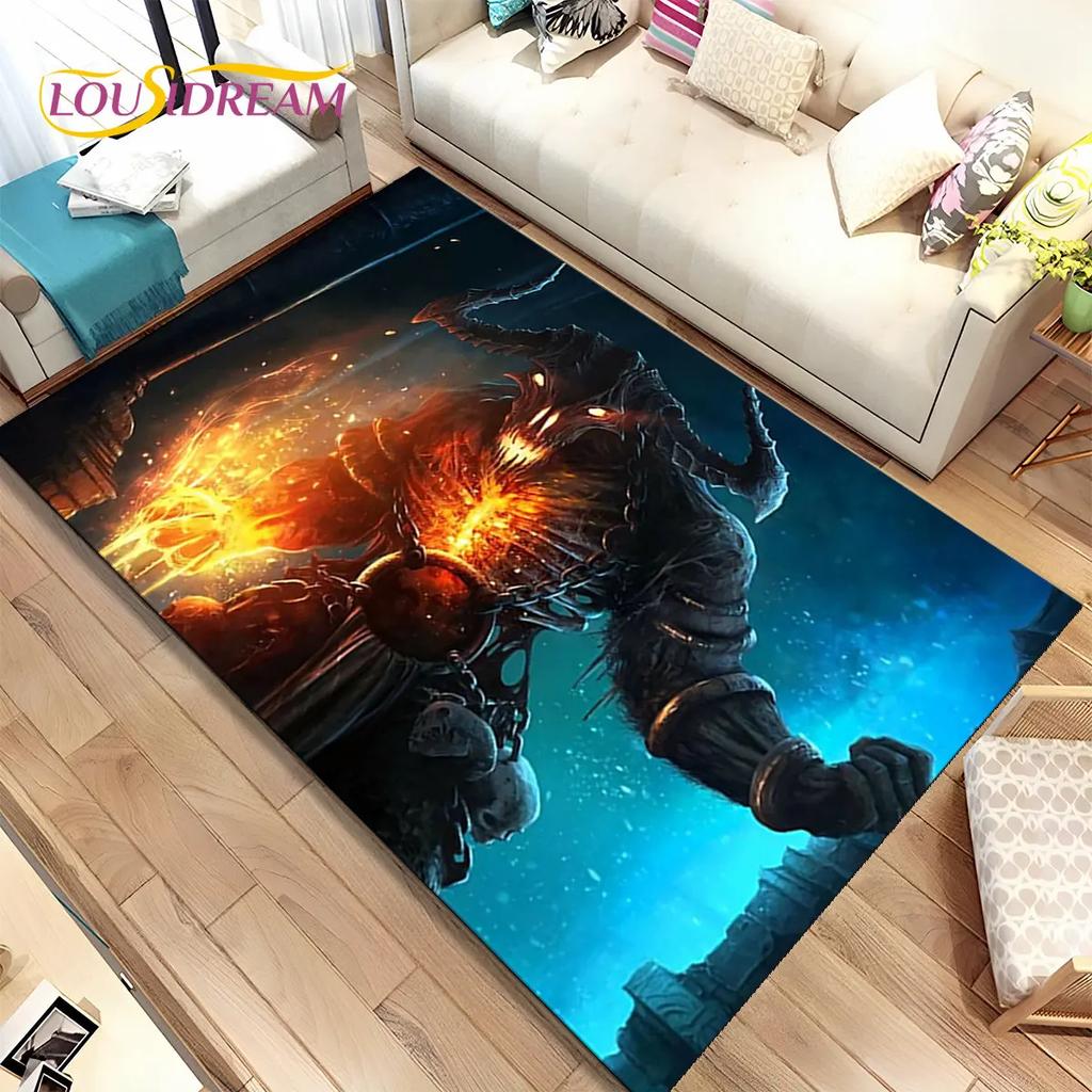 3D HD Ковер с изображением персонажей игры Diablo, Мультяшный ковер для дома, гостиной, спальни, дивана, Прикроватный коврик, Нескользящий коврик для детской игровой комнаты