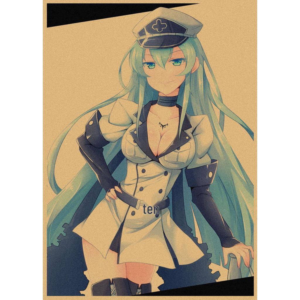 Ретро-плакат аниме Akame ga Kill - Настенное панно из крафт-бумаги 224