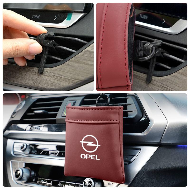 Car Air Outlet Clip Storage Bag Phone Holder Accessories For Opel Astra Insignia Vivaro Corsa Mokka Zafira Vectra OPC Vauxhall