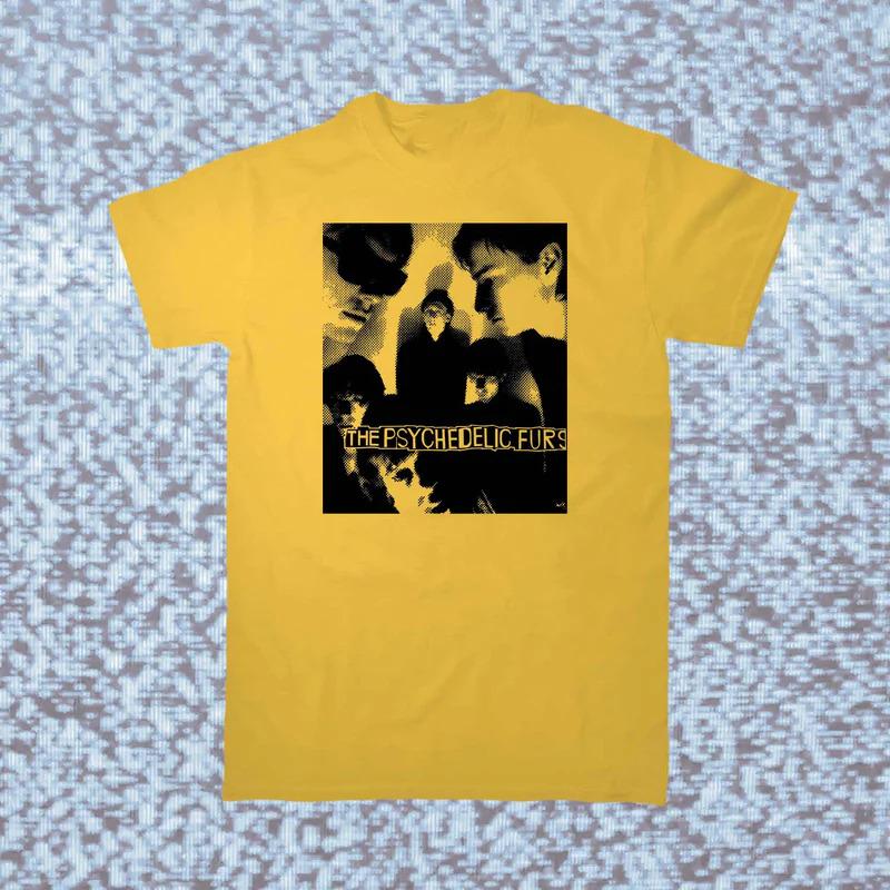 Vtg The Psychedelic Furs Music Band Cotton Yellow All Size T Shirt UR778