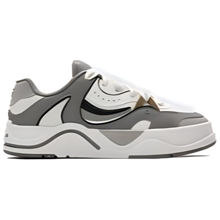 Fila Fusion 50-50 Модные Универсальные Прочные Дышащие Низкие Кеды для Скейтбординга Мужские кроссовки Белый Серый T12M412201FSE