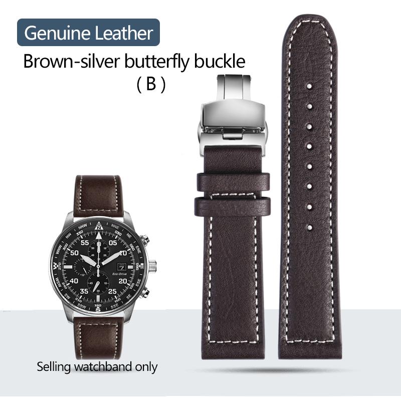 High Quality Cowhide Leather Watchband for Citizen CA0690 CA0695-17E CA4500 Bracelet Men's Steel Rubber Watch Strap 20mm 22mm