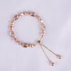 Women Bracelet Faux Pearl Faux Crystal Adjustable Tassel Retro French Style Smooth Alloy Light Luxury Daily Wear Bangle Wrist Jewelry